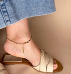Mondsee 18K Gold Filled Textured Bar Link Anklet | 18k Gold Filled Jewelry