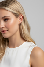 18k Gold Filled Infinity CZ C-Hoop Earrings