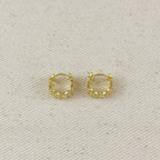 18k Gold Filled CZ Leaf Clicker Hoop Earrings