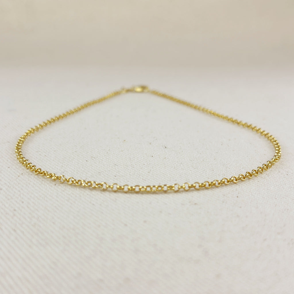 Mondsee 18k Gold Filled 2.5mm Rolo Chain | 18k Gold Filled Jewelry