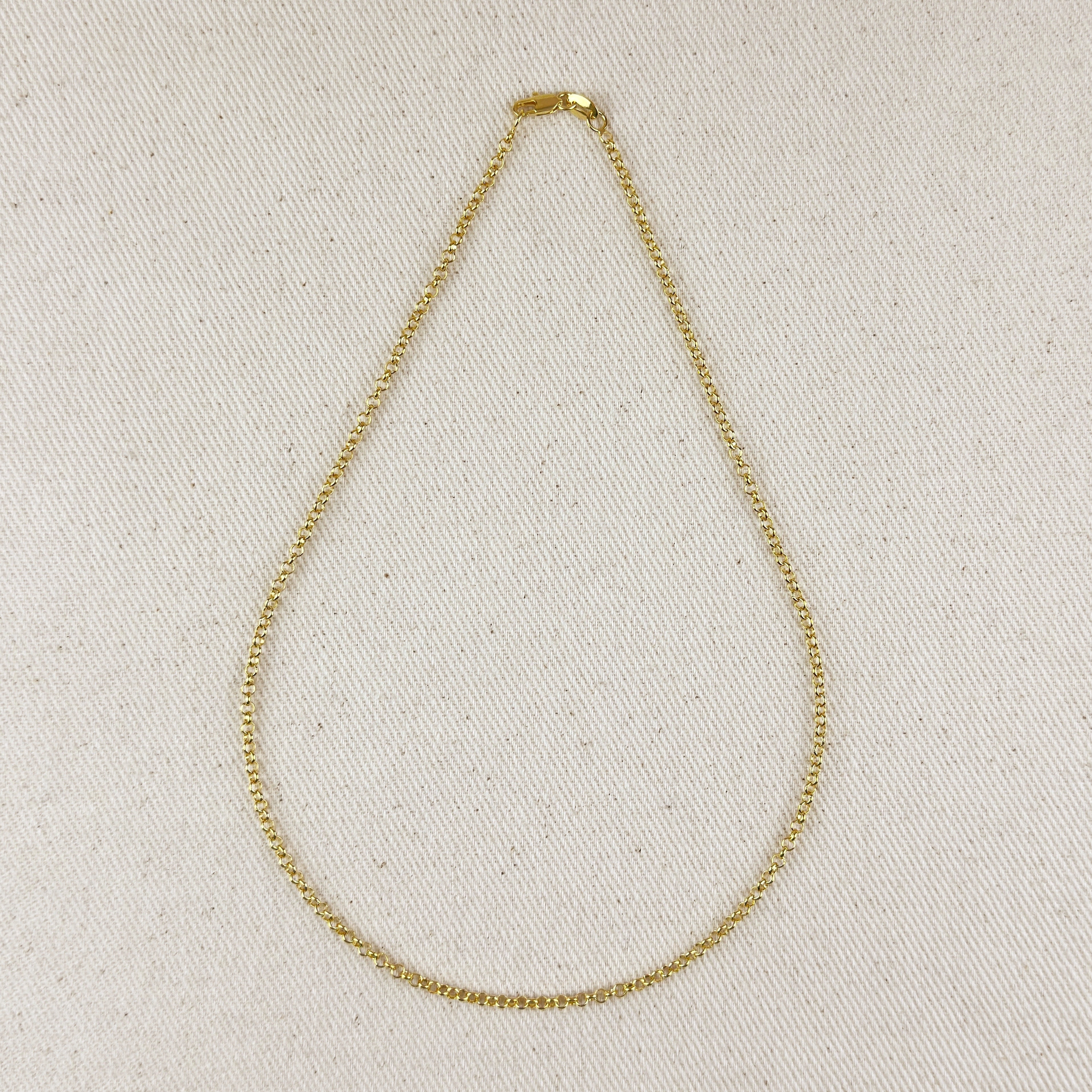 Mondsee 18k Gold Filled 2.5mm Rolo Chain | 18k Gold Filled Jewelry