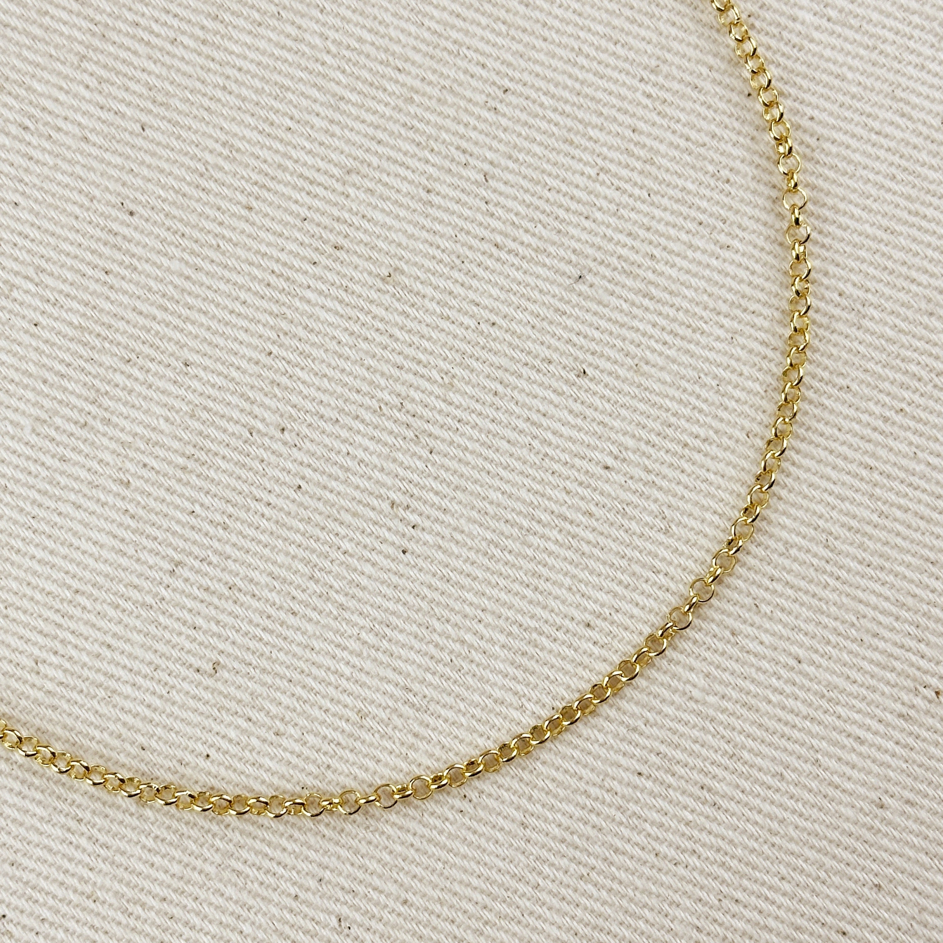 Mondsee 18k Gold Filled 2.5mm Rolo Chain | 18k Gold Filled Jewelry