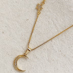 Mondsee Moon and Star Necklace 18k Gold Filled | 18k Gold Filled Jewelry