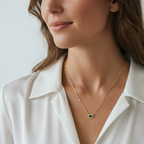 18k Gold Vermeil Fancy Birthstone Baguette Necklace