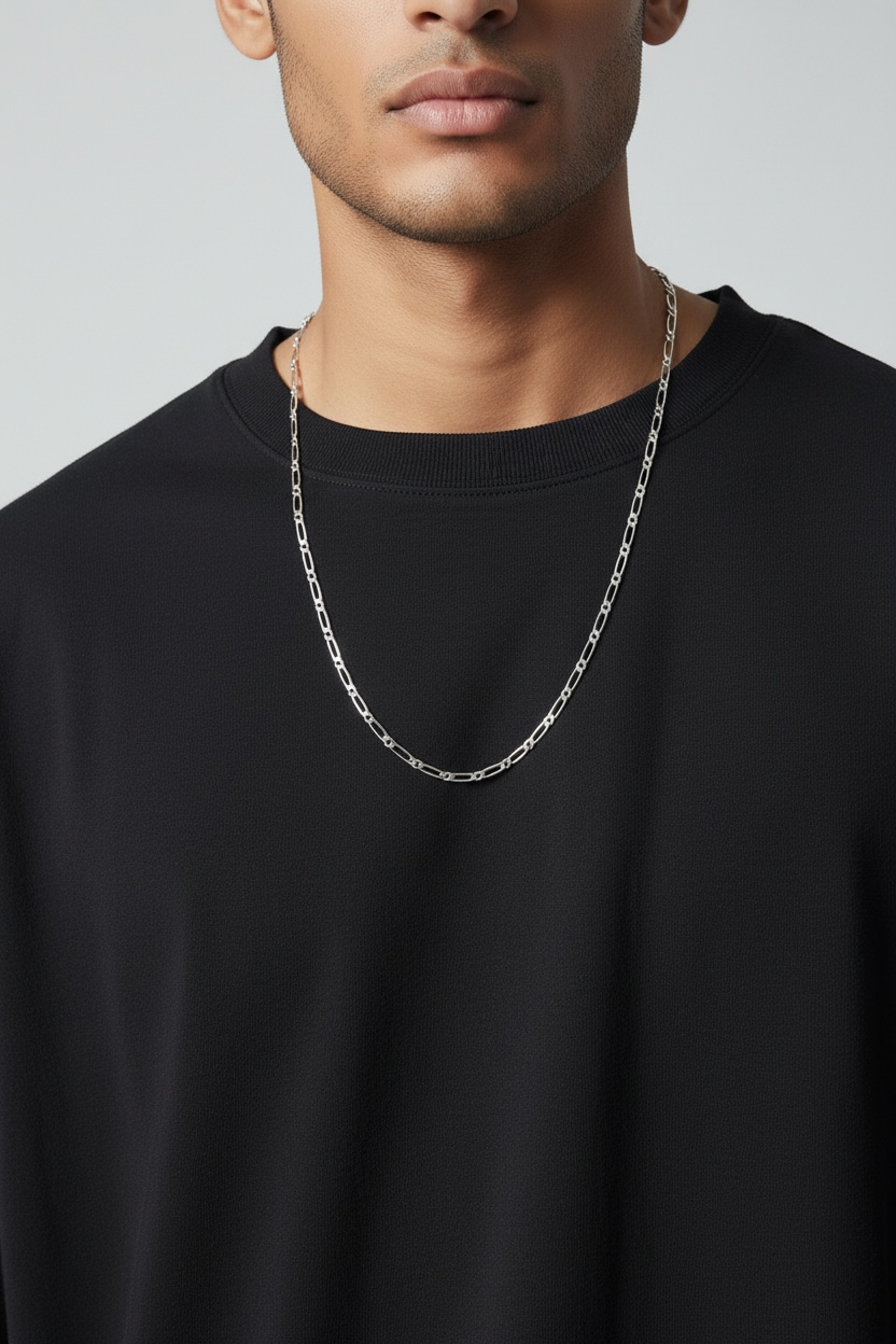 Mondsee Sterling Silver Figaro 1x1 Chain - 4.7mm | 18k Gold Filled Jewelry