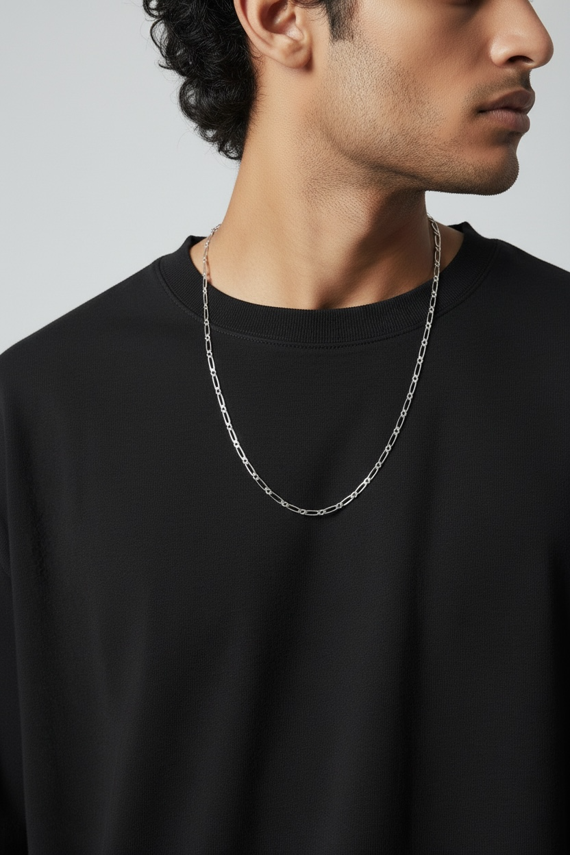 Mondsee Sterling Silver Figaro 1x1 Chain - 4.7mm | 18k Gold Filled Jewelry