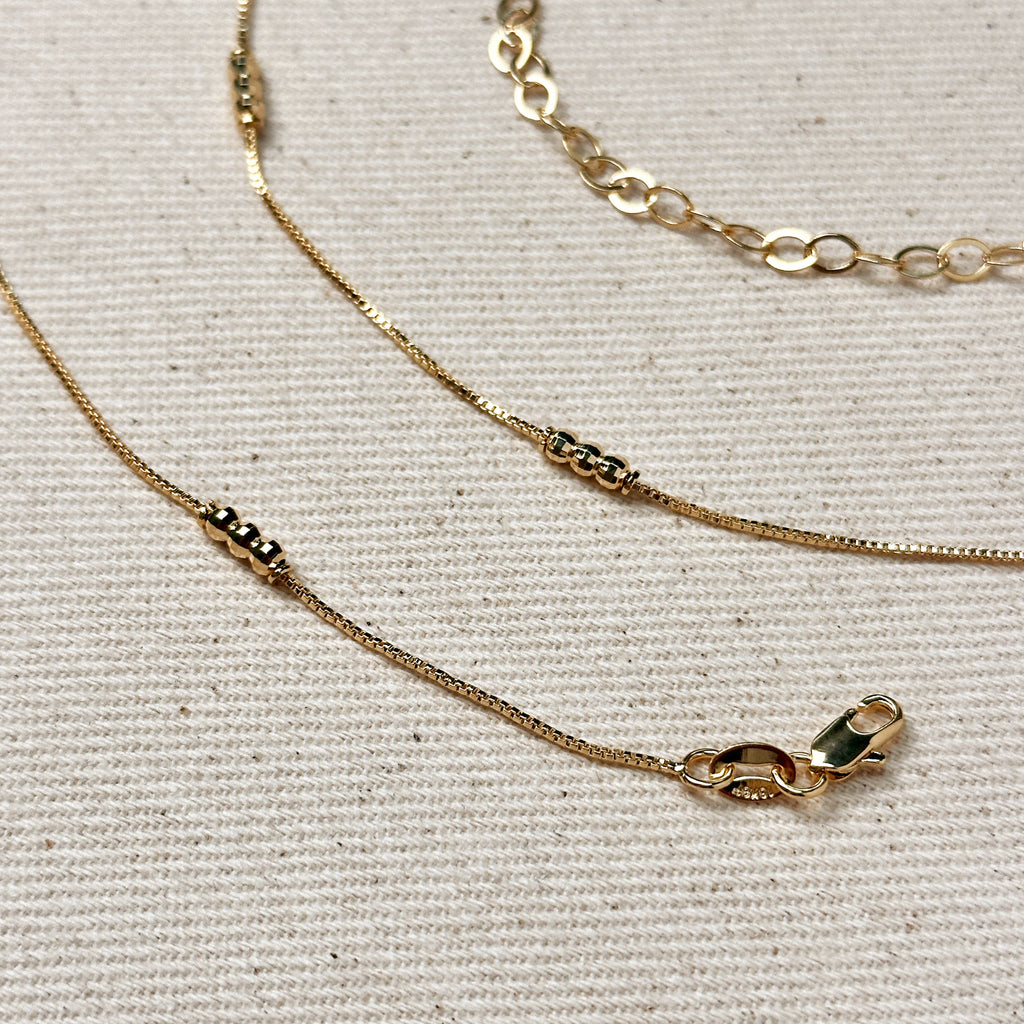 Mondsee 18k Gold Filled Bead Detailed Belly Chain | 18k Gold Filled Jewelry