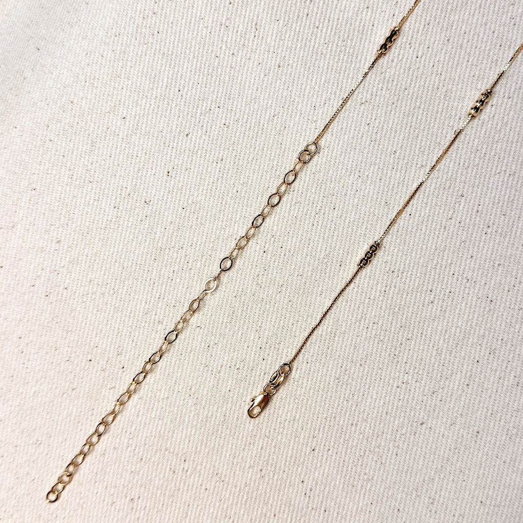 Mondsee 18k Gold Filled Bead Detailed Belly Chain | 18k Gold Filled Jewelry