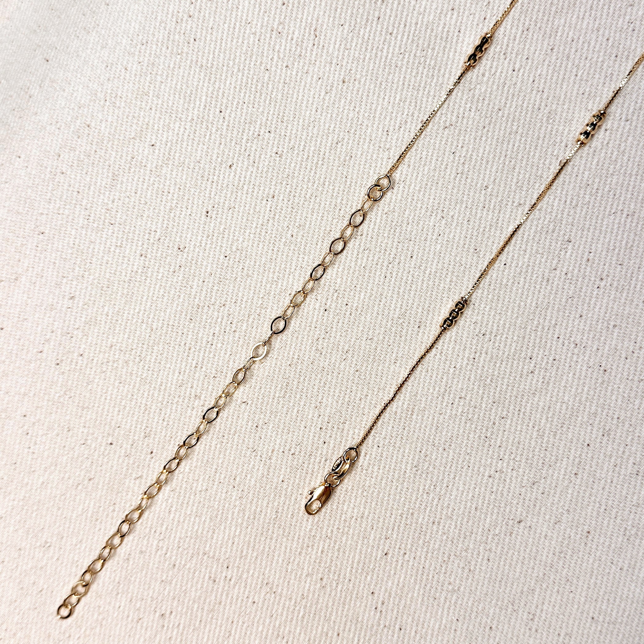 Mondsee 18k Gold Filled Bead Detailed Belly Chain | 18k Gold Filled Jewelry