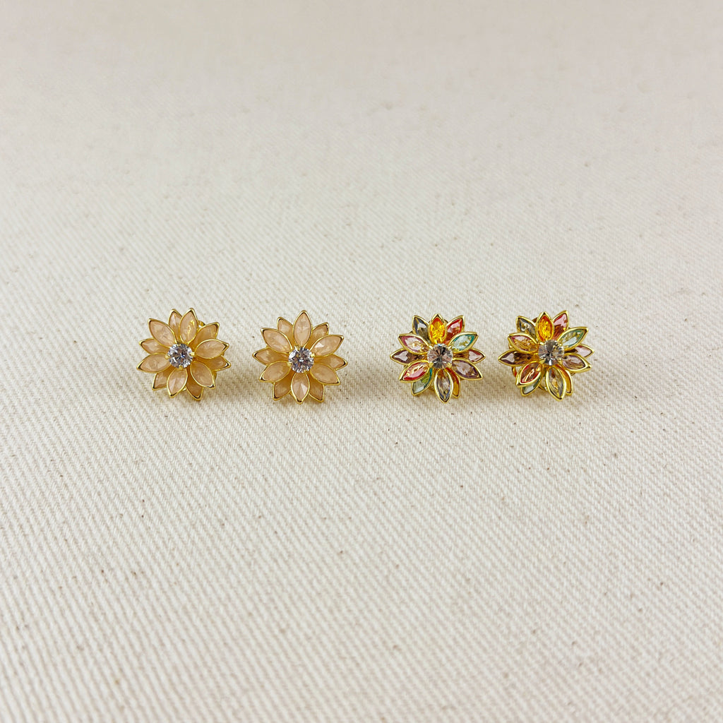 Colorful Flower Earrings