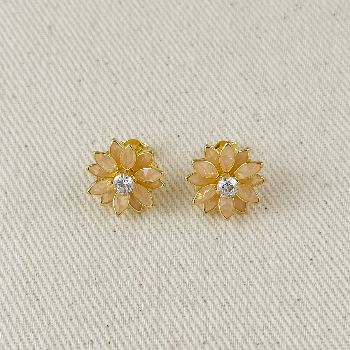 Colorful Flower Earrings – Nude Pink