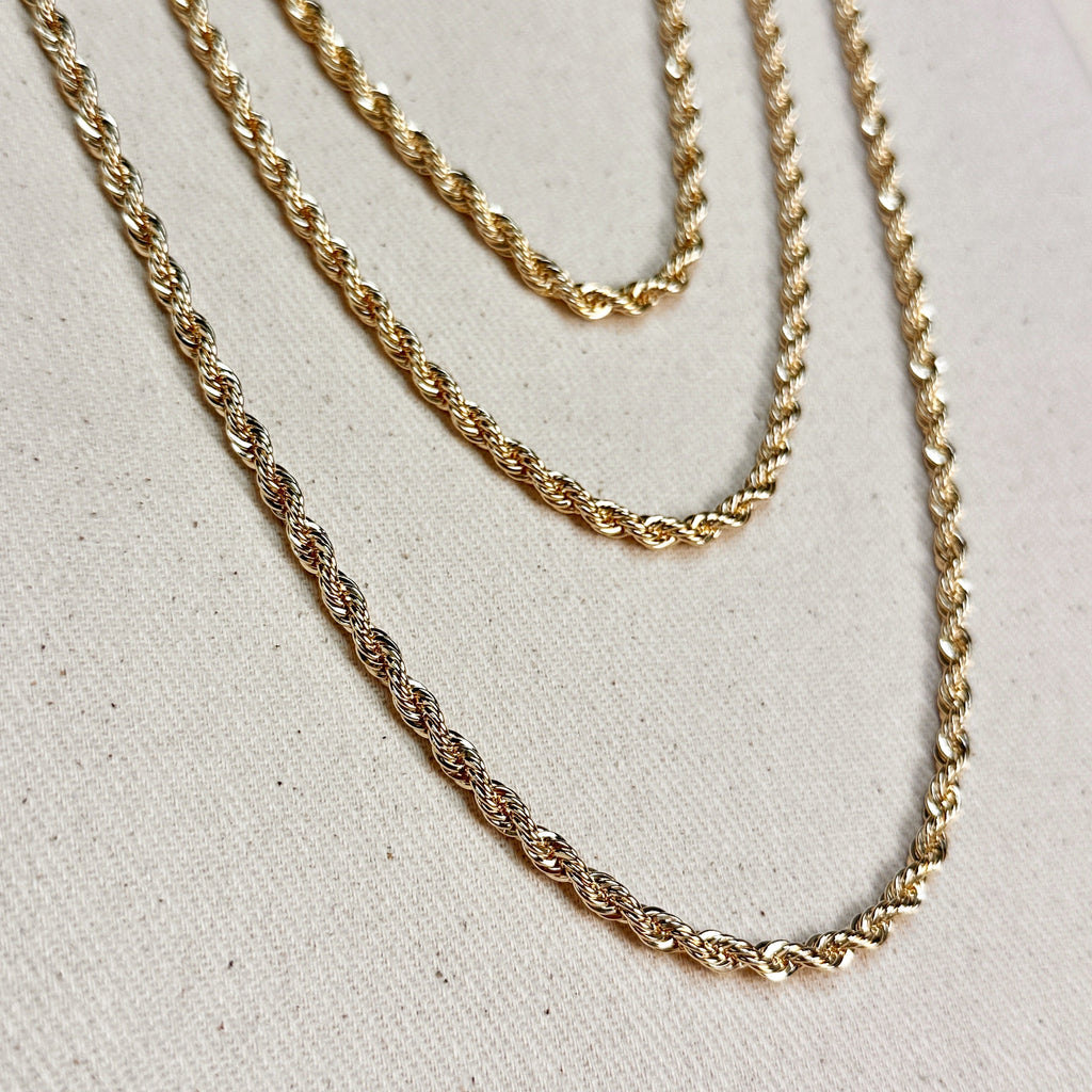 Mondsee 18k Gold Filled Rope Chain 3.0mm | 18k Gold Filled Jewelry