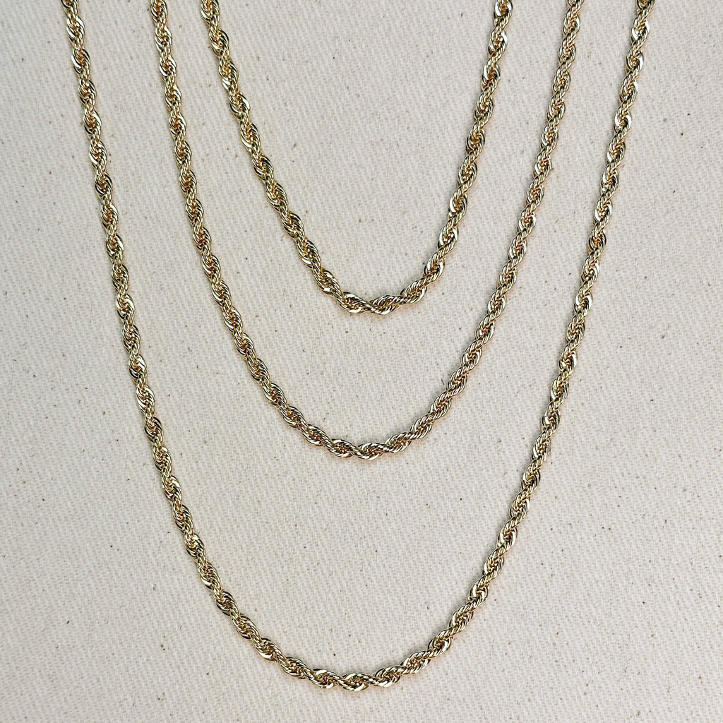 Mondsee 18k Gold Filled Rope Chain 4.0mm | 18k Gold Filled Jewelry