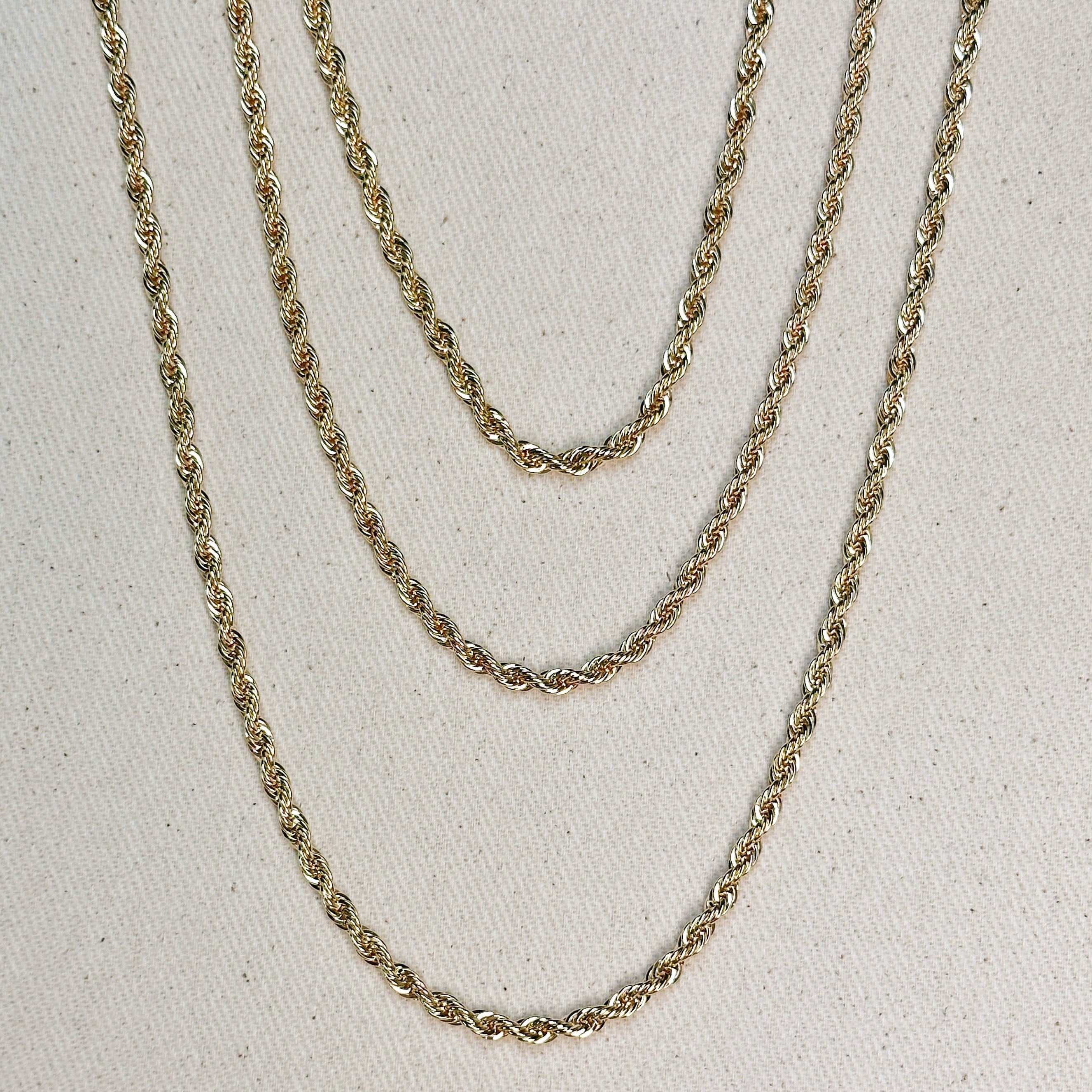 Mondsee 18k Gold Filled Rope Chain 4.0mm | 18k Gold Filled Jewelry