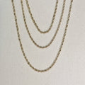 Mondsee 18k Gold Filled Rope Chain 3.0mm | 18k Gold Filled Jewelry