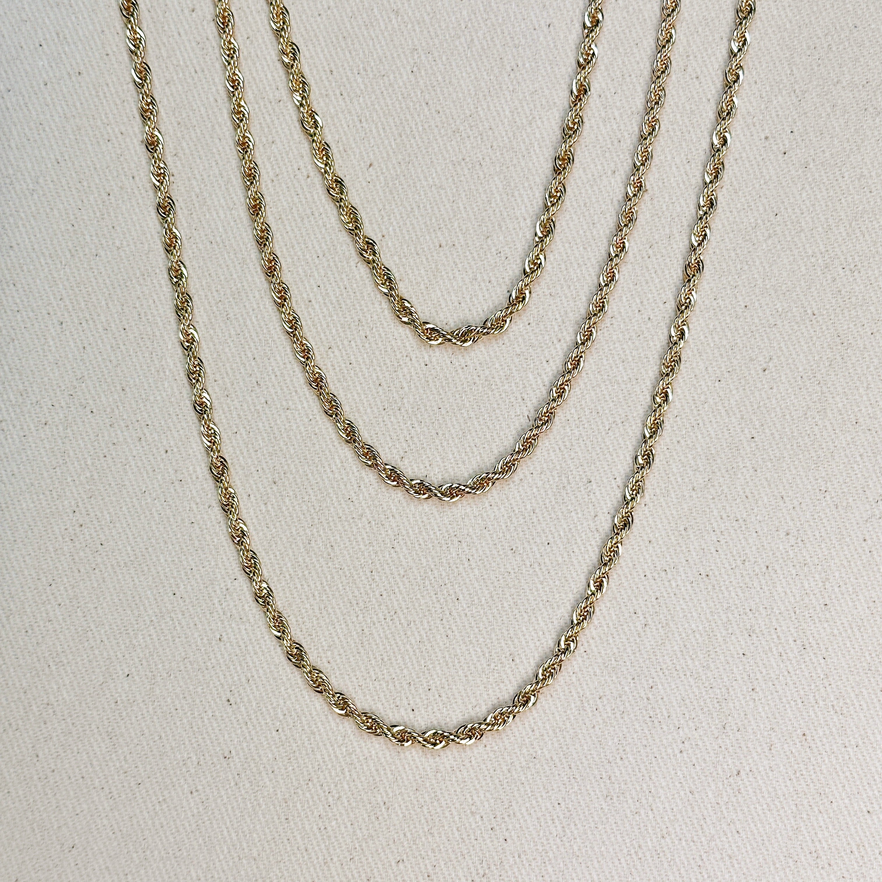 Mondsee 18k Gold Filled Rope Chain 3.0mm | 18k Gold Filled Jewelry