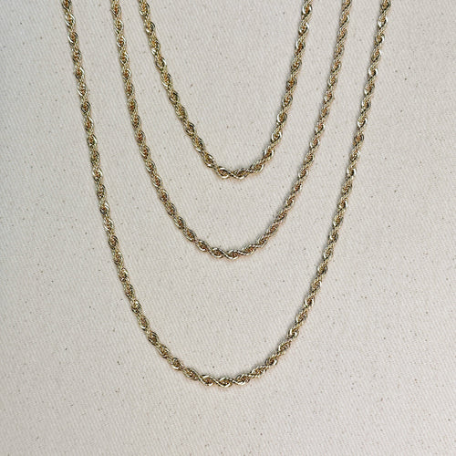 Mondsee 18k Gold Filled Rope Chain 3.0mm | 18k Gold Filled Jewelry