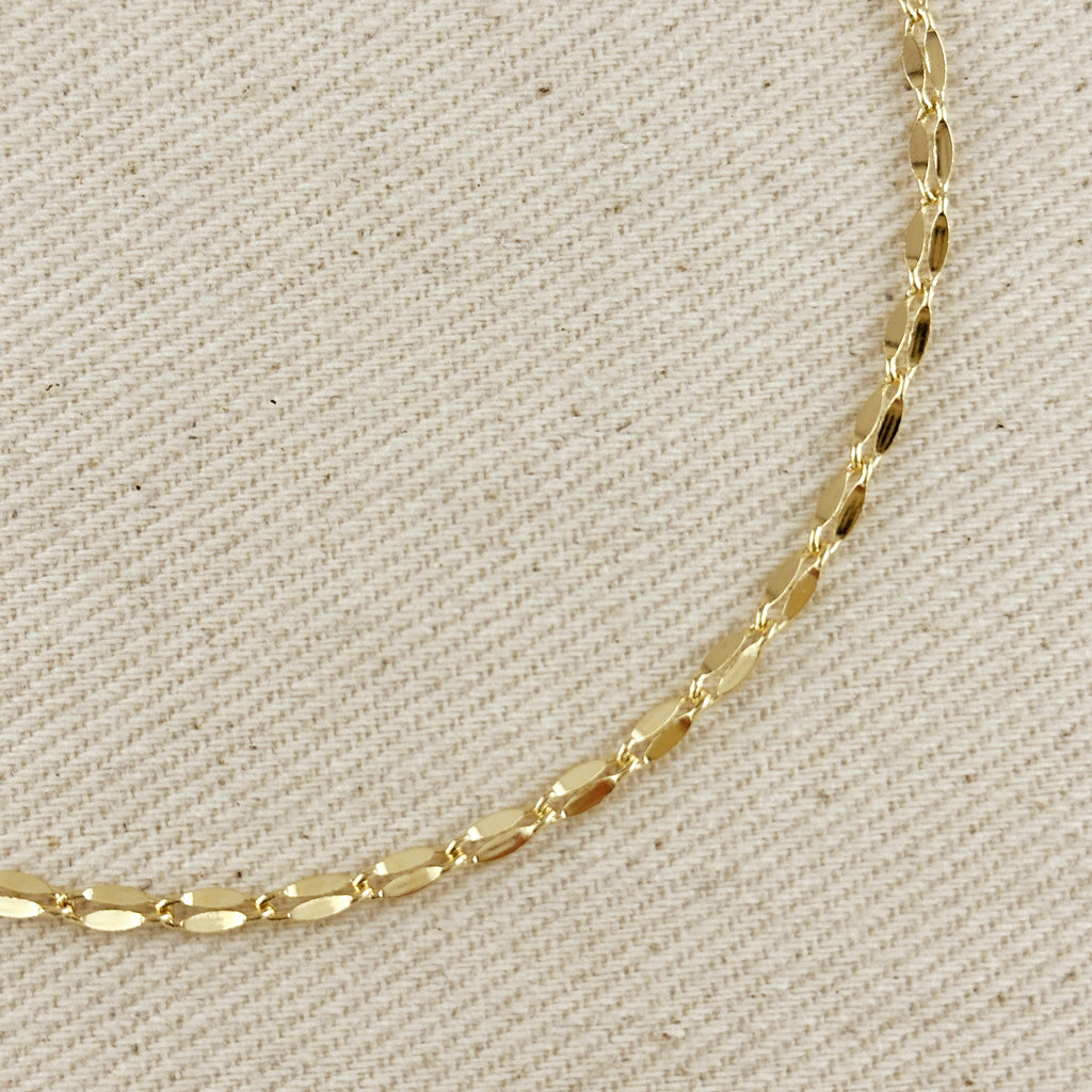 Mondsee 18k Gold Filled Detailed Chain Anklet | 18k Gold Filled Jewelry