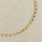 Mondsee 18k Gold Filled Detailed Chain Anklet | 18k Gold Filled Jewelry