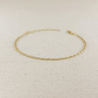 Mondsee 18k Gold Filled Detailed Chain Anklet | 18k Gold Filled Jewelry