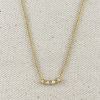Mondsee 18k Gold Filled Fresh Water Pearl Bar Necklace | 18k Gold Filled Jewelry