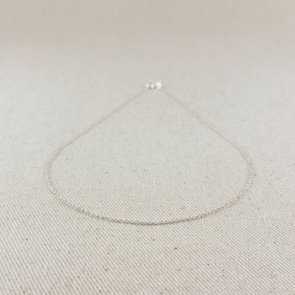 Sterling Silver Super Light Cable Chain 1.2mm