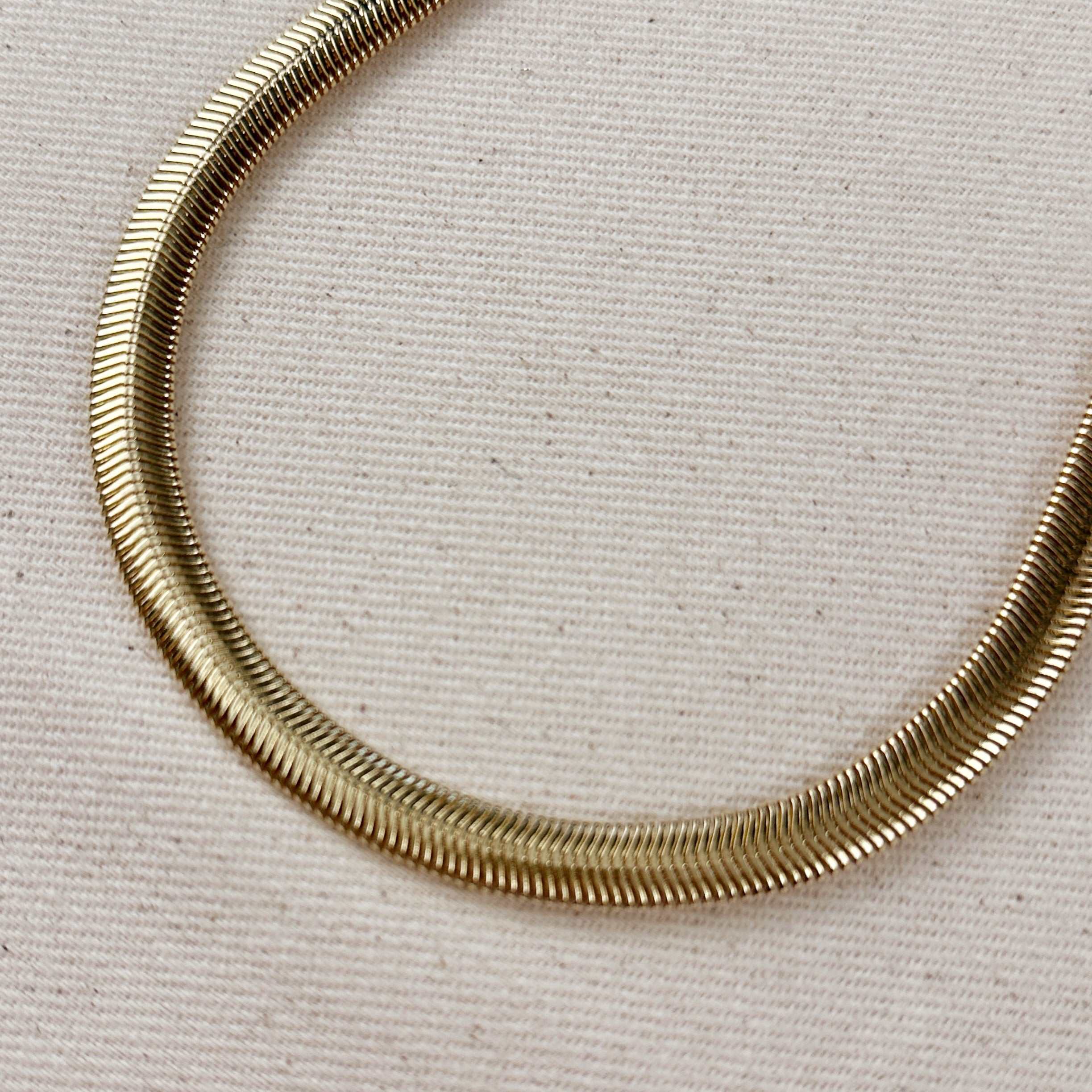 Mondsee 18k Gold Filled 8mm Fancy Thick Snake Chain Necklace | 18k Gold Filled Jewelry
