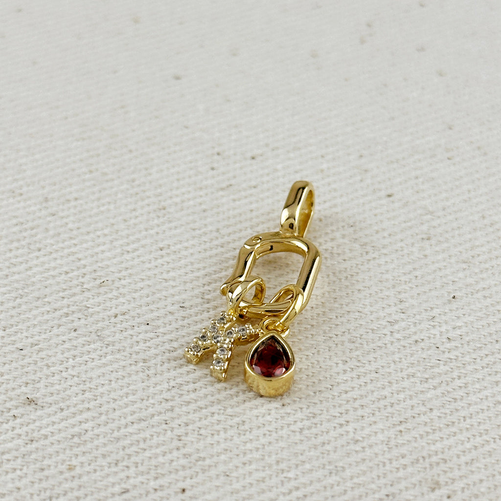 18k Gold Filled Carabiner Pendant