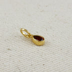 Mondsee 18k Gold Filled Birthstone Bezel Drop Charm | 18k Gold Filled Jewelry