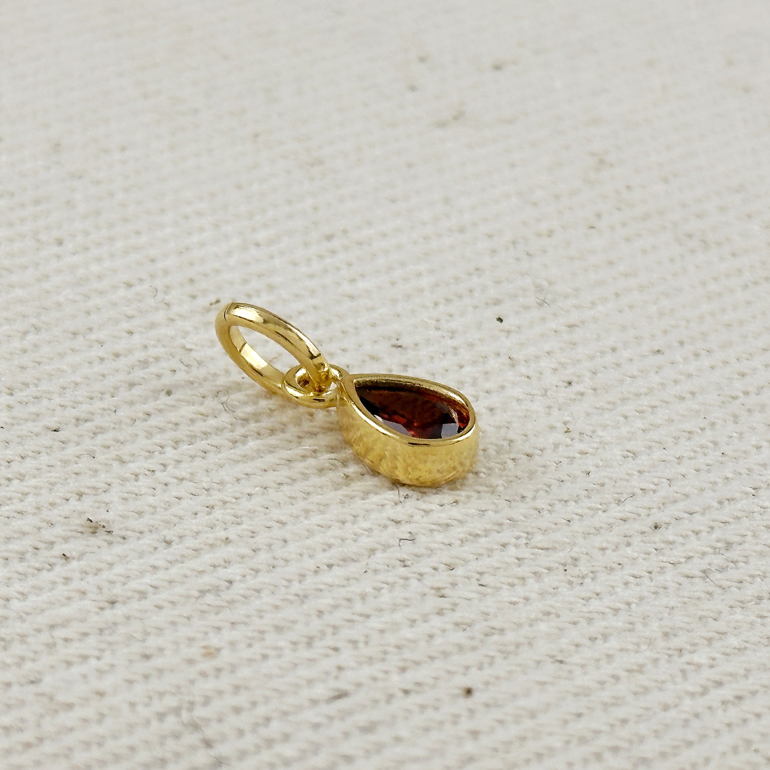 Mondsee 18k Gold Filled Birthstone Bezel Drop Charm | 18k Gold Filled Jewelry
