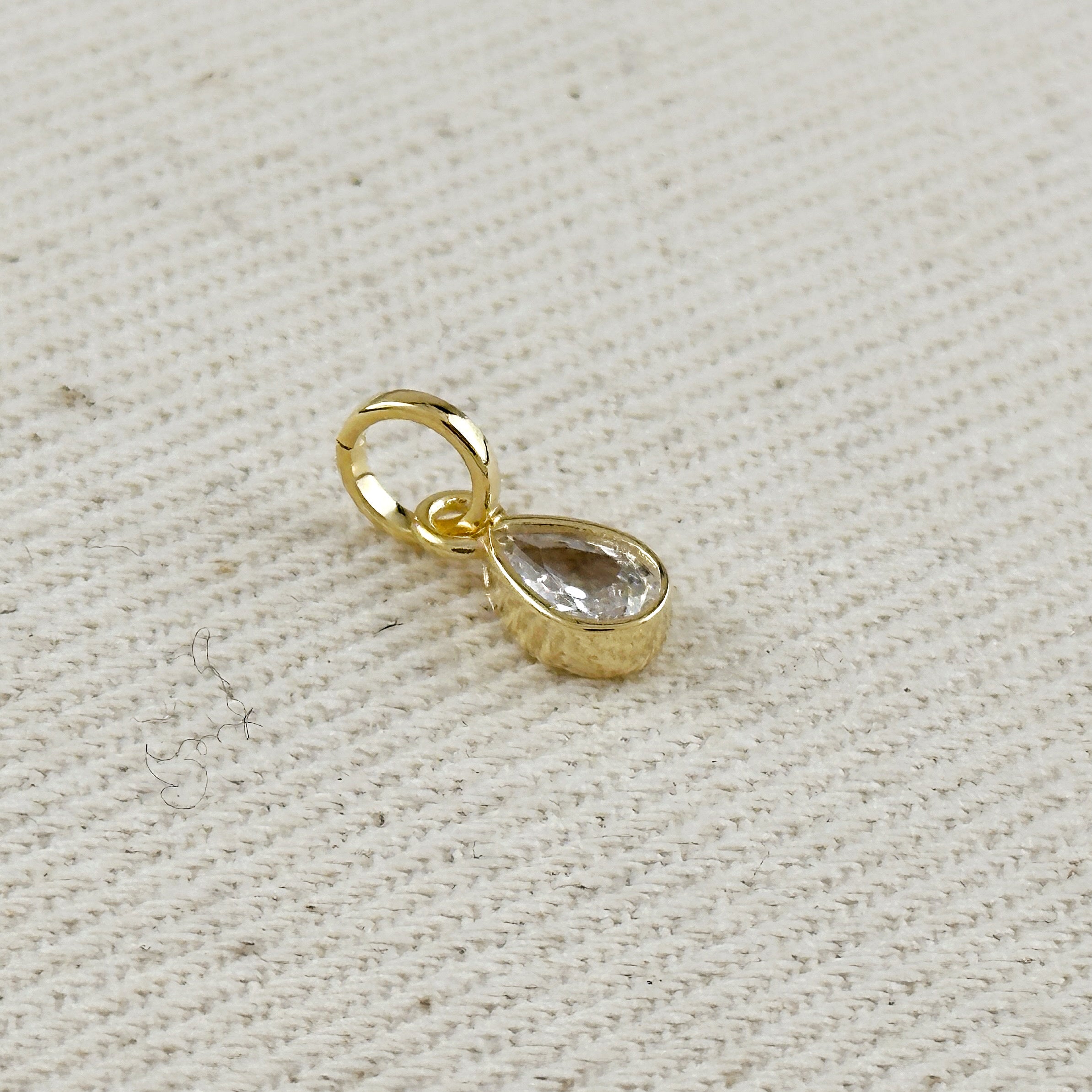 Mondsee 18k Gold Filled Birthstone Bezel Drop Charm | 18k Gold Filled Jewelry