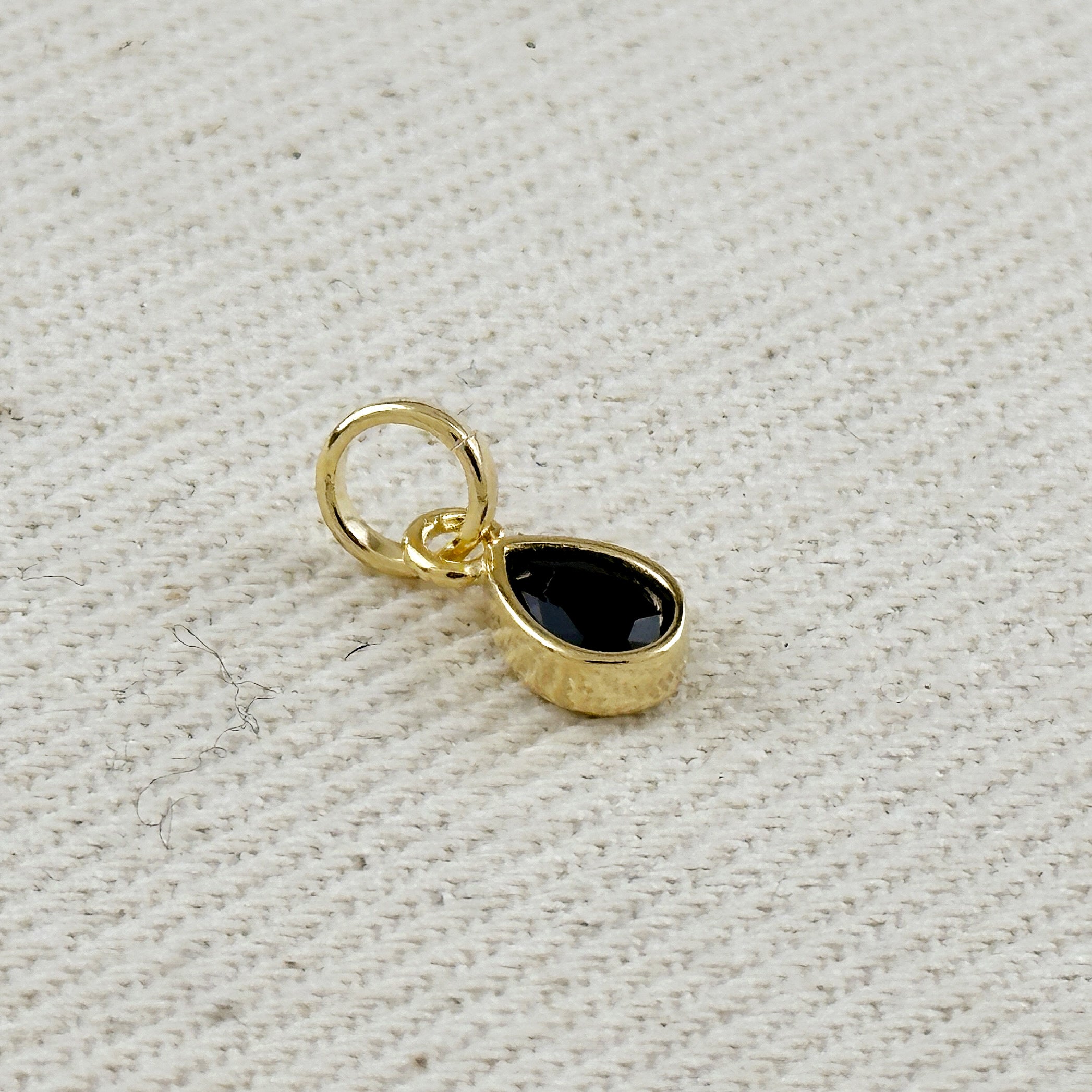 Mondsee 18k Gold Filled Birthstone Bezel Drop Charm | 18k Gold Filled Jewelry