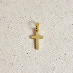 18k Gold Filled Mini Polished Cross Pendant