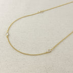 Mondsee 18k Gold Filled Oval CZ Bezel Belly Chain | 18k Gold Filled Jewelry