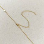 Mondsee 18k Gold Filled Oval CZ Bezel Belly Chain | 18k Gold Filled Jewelry