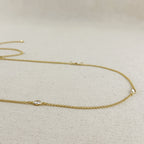 Mondsee 18k Gold Filled Oval CZ Bezel Belly Chain | 18k Gold Filled Jewelry