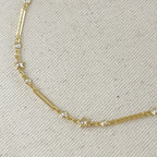 Mondsee 18k Gold Filled Paperclip And Stars CZ Belly Chain | 18k Gold Filled Jewelry