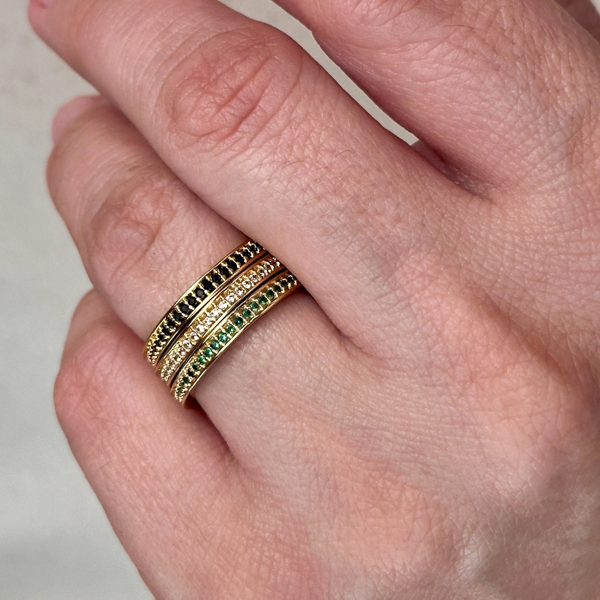 Mondsee 18k Gold Filled Eternity CZ Band Ring | 18k Gold Filled Jewelry