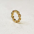 Mondsee 18k Gold Filled Cz Wave Eternity Band Ring | 18k Gold Filled Jewelry