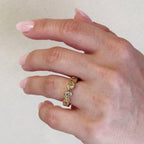 Mondsee 18k Gold Filled Cz Wave Eternity Band Ring | 18k Gold Filled Jewelry