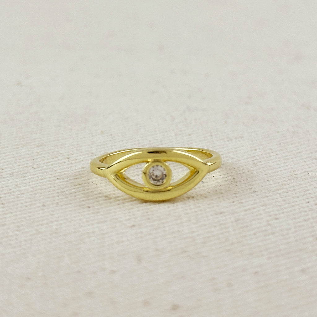Mondsee 18K Gold Filled CZ Eye Ring | 18k Gold Filled Jewelry