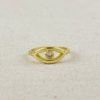 Mondsee 18K Gold Filled CZ Eye Ring | 18k Gold Filled Jewelry