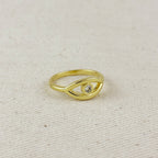 Mondsee 18K Gold Filled CZ Eye Ring | 18k Gold Filled Jewelry