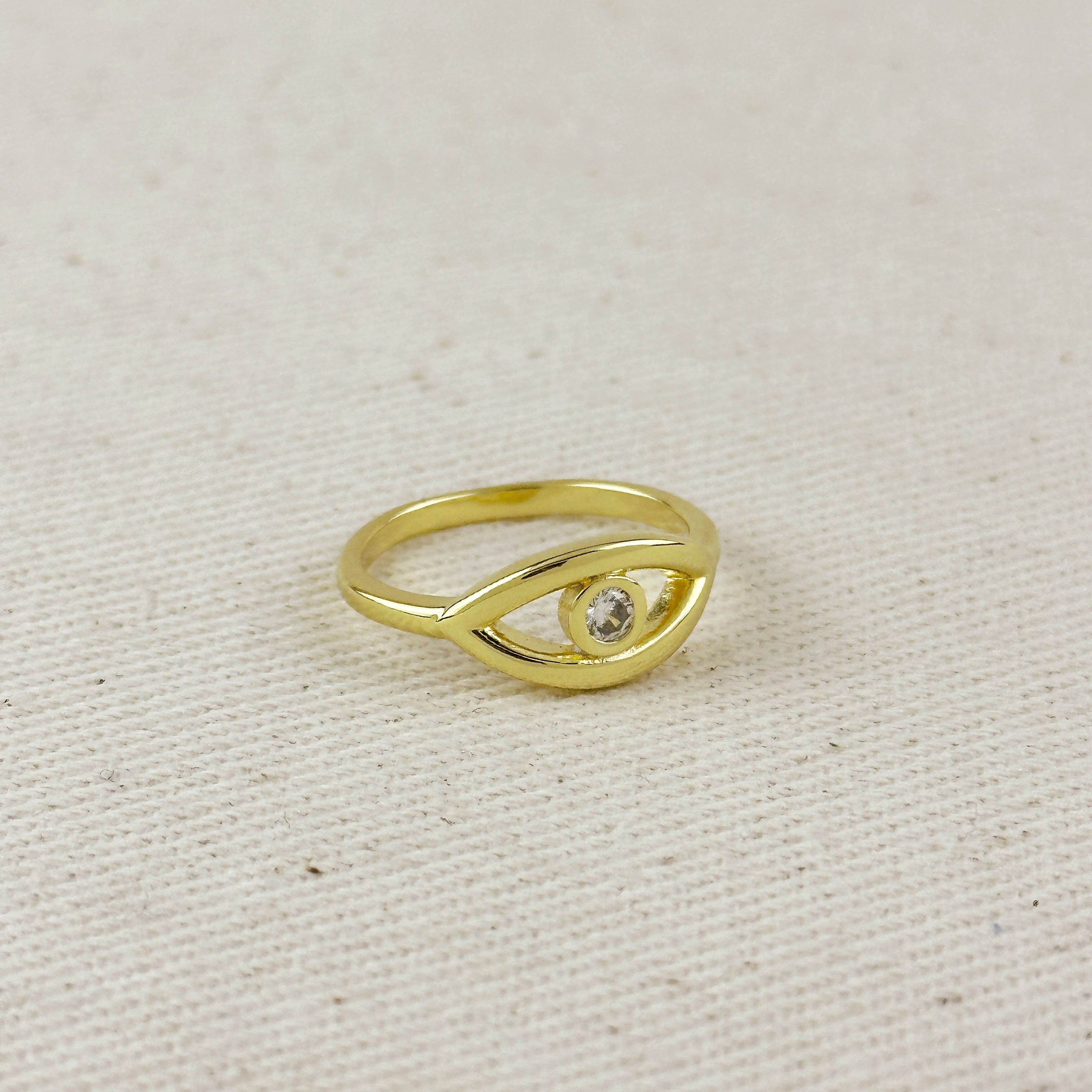 Mondsee 18K Gold Filled CZ Eye Ring | 18k Gold Filled Jewelry