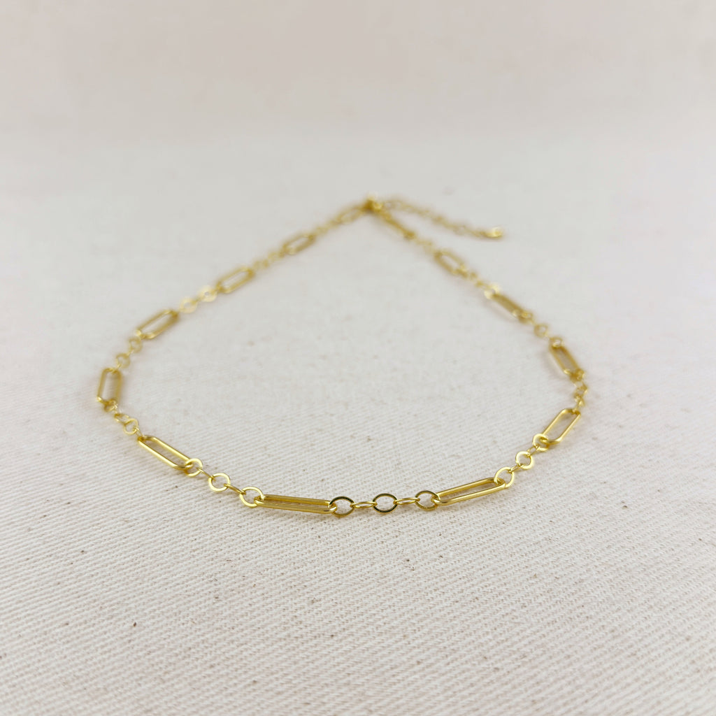 Mondsee 18k Gold Filled Paperclip & Links Chain Necklace | 18k Gold Filled Jewelry