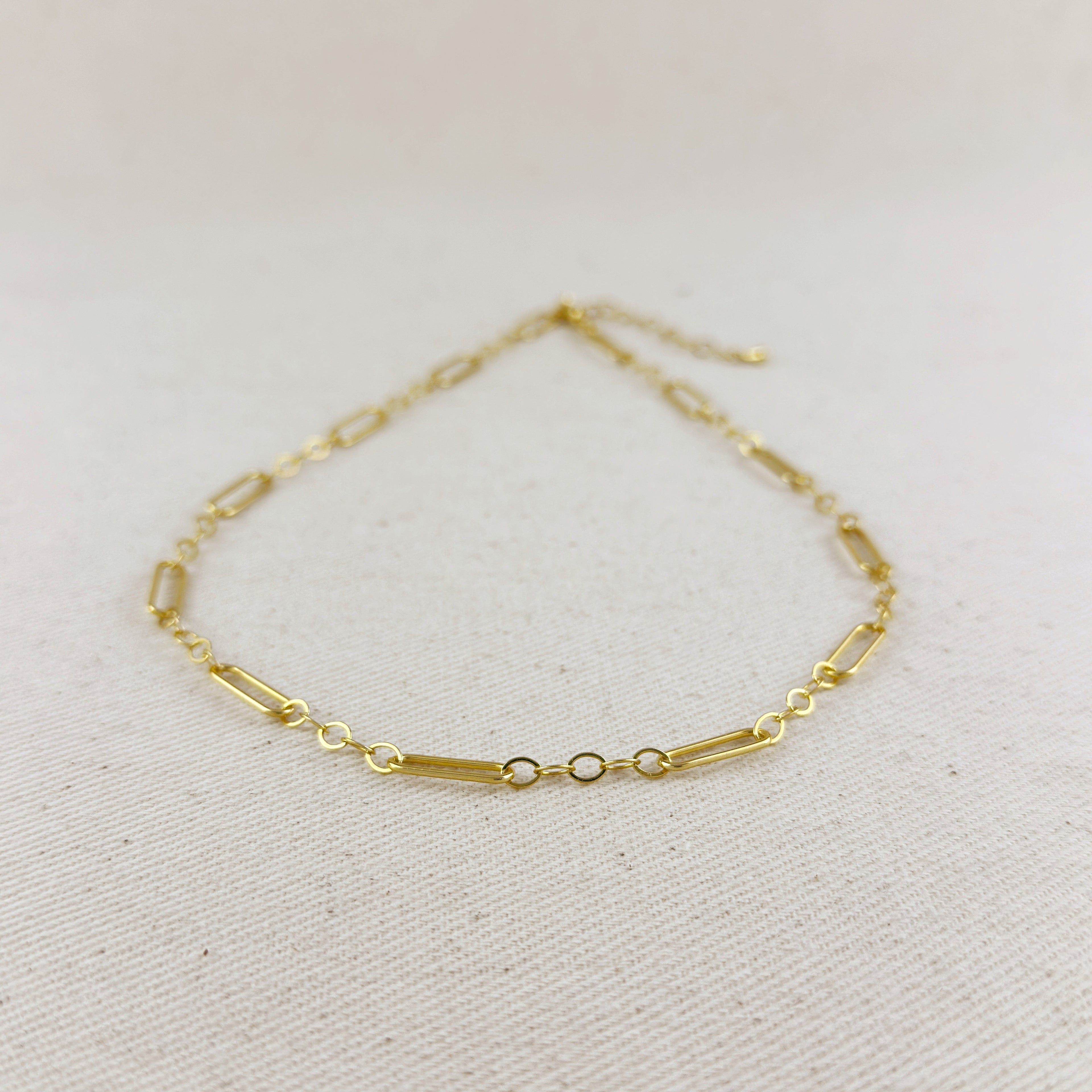 Mondsee 18k Gold Filled Paperclip & Links Chain Necklace | 18k Gold Filled Jewelry
