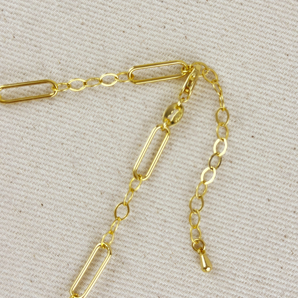 Mondsee 18k Gold Filled Paperclip & Links Chain Necklace | 18k Gold Filled Jewelry