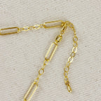 Mondsee 18k Gold Filled Paperclip & Links Chain Necklace | 18k Gold Filled Jewelry