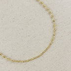 18k Gold Filled 2.5mm Beaded Necklace