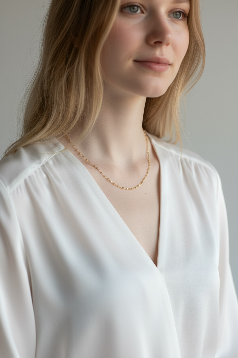 18k Gold Filled 2.5mm Beaded Necklace